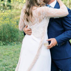 Blush pink wedding lace wrap shawl